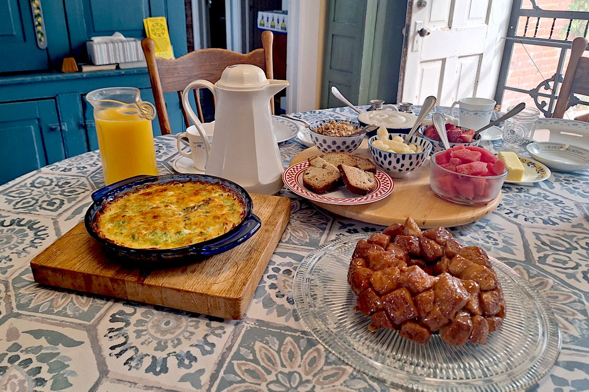 Breakfast at the kitchen table