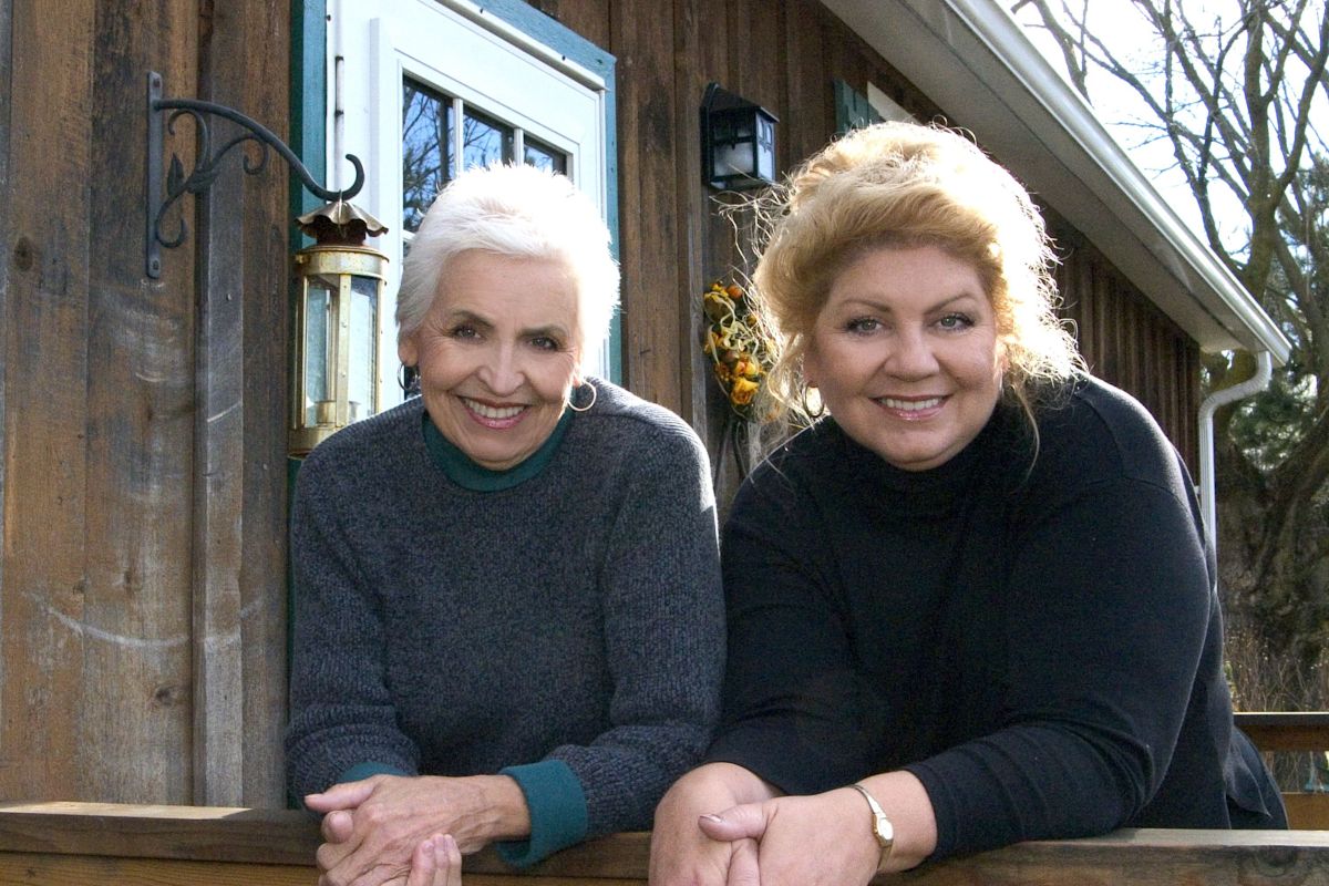 Lois and Sally on the deck
